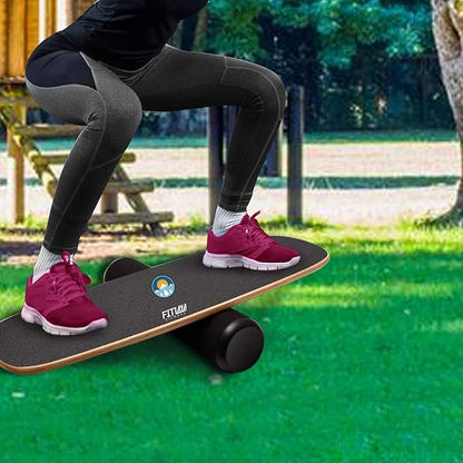 Balance Board Trainer Wooden Training Equipment for Fitness Workout, Hockey‎, Skateboarding, Surfing and Snowboarding