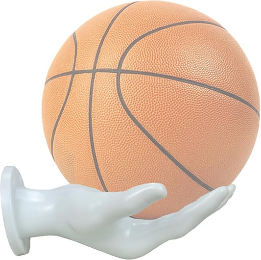 Hand Shaped Basketball Holder Wall Mount Gifts Basketball Room Decor Accessories Art Ball Decor Stand for Basketball, Football, Soccer, Volleyball