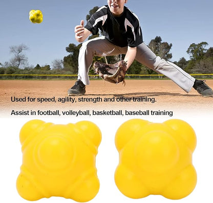 SUNGOOYUE Balls, 2Pcs Irregular Hand Eye Coordination Training Ball Rubber Bounce Training Balls