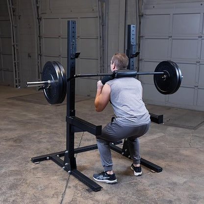 Body-Solid Safety Squat Bar - Specialty Barbell for Quad and Posterior Chain Training, with Comfortable Handgrips and Built-in Padding, 1000 lb. Weight Capacity, Compatible with 2" Olympic Plates