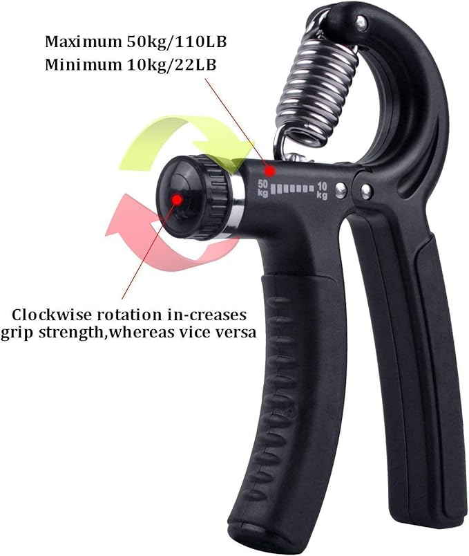 Luxon 2 Pack Hand Grip Strengthener Adjustable Resistance 22-110 Lbs (10-50kg) -Hand Grip Exerciser, Strengthen Grip, Hand Squeezer, Forearm Grip, Hand Exercise, Gripper, Finger Strengthener