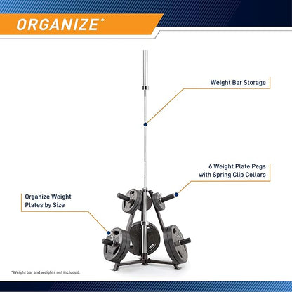 Marcy Olympic Weight Plate Tree for 2-Inch Plates Weight Storage Rack