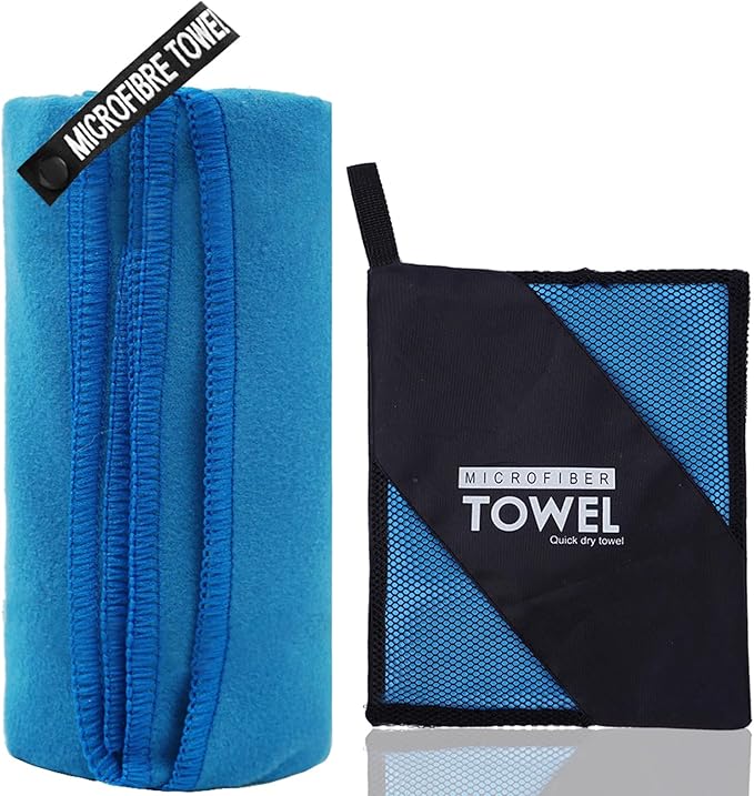 Microfiber Travel Towel, Soft Lightweight Quick Dry Towel, Super Absorbent Compact Travel & Sports & Beach Towels for Camping, Backpack, Gym, Swimming, Yoga, Hiking (XXL:40"×72" -Blue)