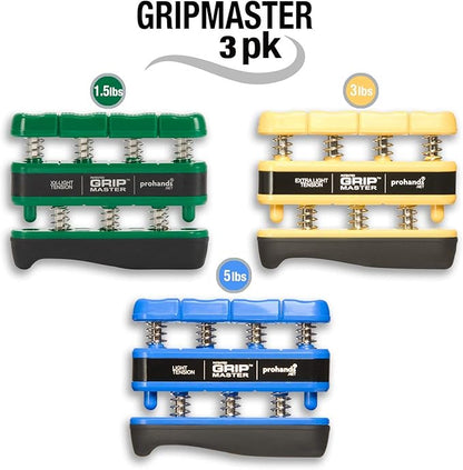 Gripmaster Hand Exerciser, Finger Exerciser (Hand Grip Strengthener), Spring-Loaded, Finger-Piston System, Isolate & Exercise Each Finger