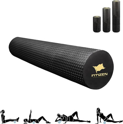 High-Density Foam Muscle Roller – Textured Foam Rollers for Muscle Massage, Foam Roller for Physical Therapy, Pilates, Yoga, Exercise Equipment – 35" (FITIZEN Extra Large, 90 x 15 cm)