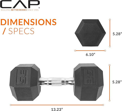 CAP Barbell Coated Hex Dumbbell Weight