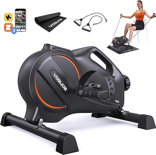 YOSUDA Under Desk Bike Pedal Exerciser - Magnetic Mini Exercise Bike for Arm/Leg Exercise, Desk Pedal Bike for Home/Office Workout