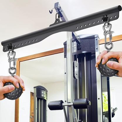 SELEWARE LAT Pull Down Bar Cable Machine Attachment 18"/28"/38" Multi-Grip