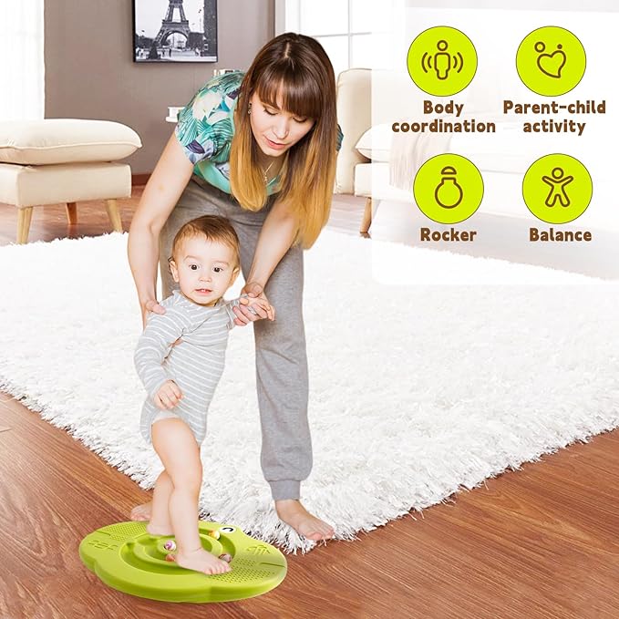 Wobble Balance Board for Kids Plastic Rocker Maze Board with Stepping Stones Load 220lb, Active Play and Exercise for Toddler 3+