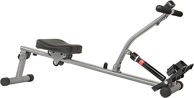 Sunny Health & Fitness Compact Adjustable Rowing Machine with 12 Levels of Complete Body Workout Resistance and Optional SunnyFit App Enhanced Connectivity