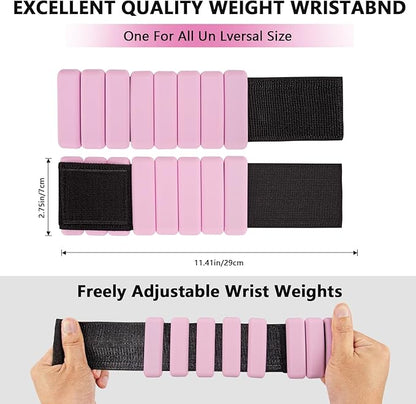 Wrist Ankle weights Set of 2,2lb Silicone Adjustable Wrist and Ankle Weights for Women and Men, Wearable Ankle & Wrist Weights,Bracelet for Dance,Swimming,Jogging,Gym,Yoga