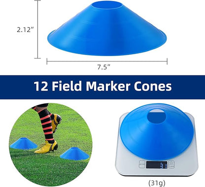 Agility Ladder Speed Training Set: Ohuhu 12 Rung 20ft Soccer 12 Cones, 4 Steel