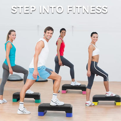 Workout Aerobic Stepper Step Platform with 2 Risers