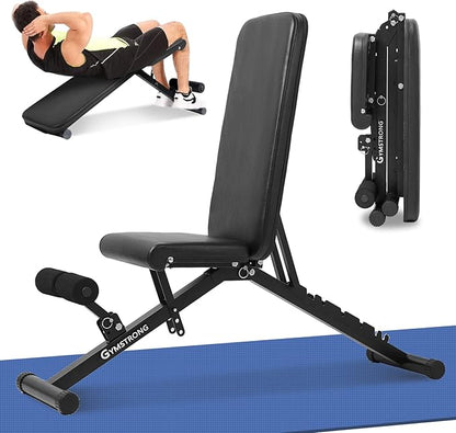 Weight Bench for Home Gym Exercise Workout Equipment Adjustable Weight Bench Incline Bench Press, 90 Degree Upright Shoulder Press and Flat Design