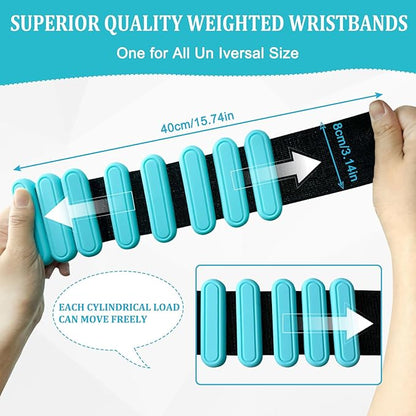 Adjustable Ankle Weights for Women Men Kids Wrist Ankle Weights Increase Training Intensity Wrist Weights Sets Increase Training Intensity for Yoga, Pilates, Aerobics, Gym, Swimming, Hiking