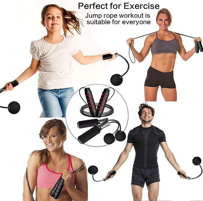 Jump Rope, Exercise Jumprope for Men Women and Kids Workout,Rapid Speed Jumping Rope for Cardio and Endurance Training,for Home Aerobic Exercise Equipment