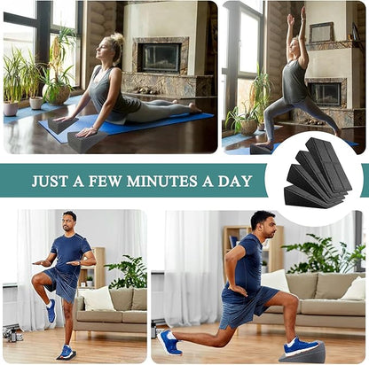 Calf Stretcher Slant Board - 4 Pcs Incline Board for Calf Stretching, Adjustable Light EPP Squat Wedge Block for Foot, Achilles, Knee and Ankle Recovery Calf Stretching Exercise