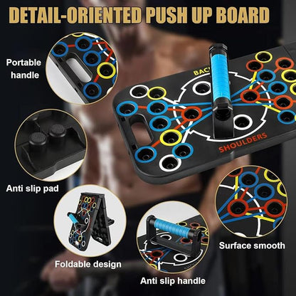 Push Up Board Foldable Adjustable Pushup Bar 56 in 1 Exercise Fitness Workout for Muscle Max Strength Training for Men Women Home Gym Equipment