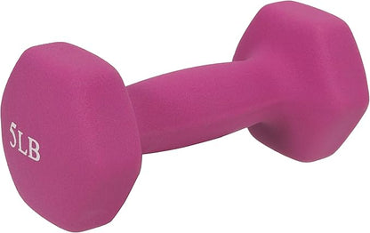 Sunny Health & Fitness Neoprene Coated Hex Shaped Dumbbell Non-Slip Fitness Weights for Home Gym Exercise, Full Body Workout Strength Building, Weight Loss, Sold in Pairs - Sizes - 2LB, 5LB, 8LB, 10LB