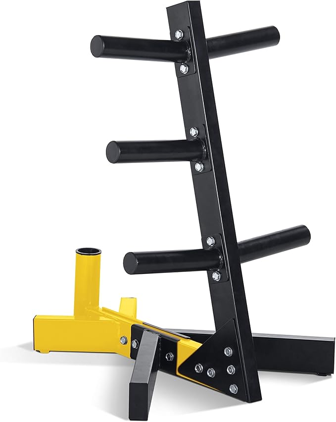 CAP Barbell Olympic Plate Tree Storage Rack, Multiple Colors