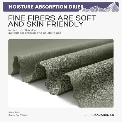 Camping Quick Dry Towel,Super Lightweight Microfiber Absorbent Fast Drying Travel & Sport Towel,Compact Compressed Sweat Towels for Backpacking,Yoga,Gym,Swimming,Beach, 40x180cm, Olive Green