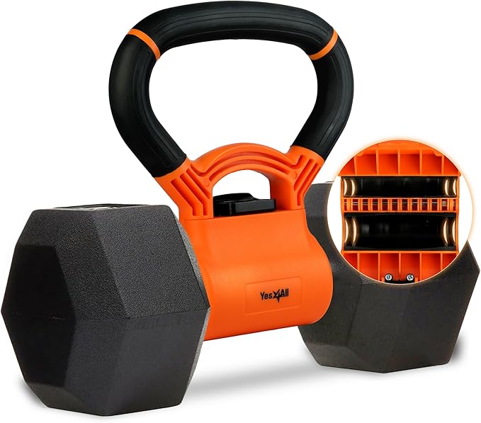 Yes4All Kettlebells Grip, Dumbbell Grip Handle, Convert Dumbbells into Kettlebell for Home Gym, Kettlebell for Weights Plate