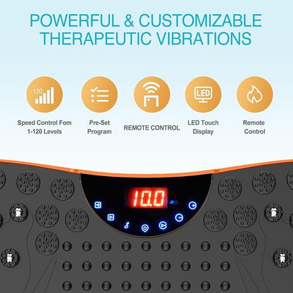 Vibration Plate Exercise Machine Whole Body Workout Vibrate Fitness Platform Lymphatic Drainage Machine for Weight Loss Shaping Toning Wellness Home Gyms Workout for Women Men