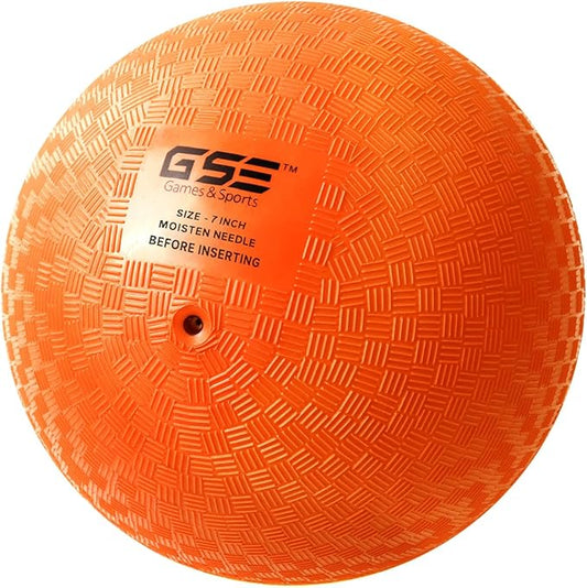 GSE Games & Sports Expert Inflatable Playground Balls, Kickball, Bouncy Dodge Ball, Handball. Great for 4 Square Ball Games, Gym, Yoga Exercises for Kids and Adults (7/8.5/10in, Several Colors Choice)