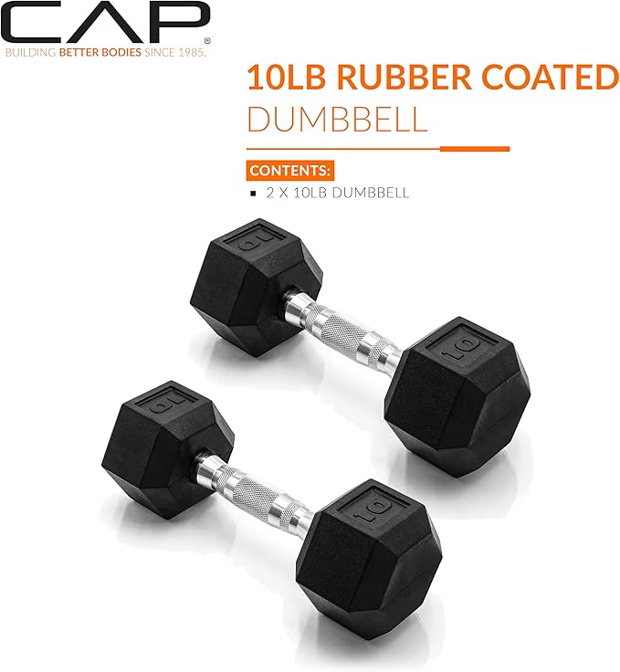 CAP Barbell Coated Dumbbell Weight Pairs | Multiple Options