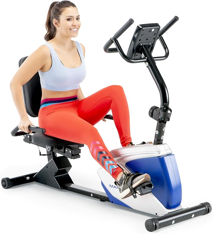 Marcy Magnetic Recumbent Exercise Bike with 8 Resistance Levels