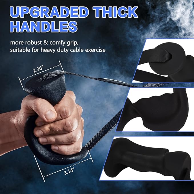 Ergonomic Exercise Handles for Cable Machine Attachments, Pilates, Strength Training Workout，Resistance Bands Heavy Duty Working Out Handles Accessories