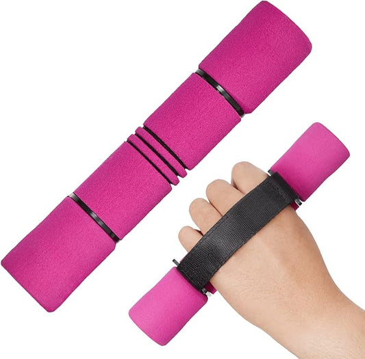 Yes4All Adjustable Dumbbell Hand Weights Set Of 2 Perfect for Women's Walking or Travel Exercise with Adjustable Straps, Foam Cover, and Color Coded Weight (2lbs, 3lbs or 4lbs), Anti Slip