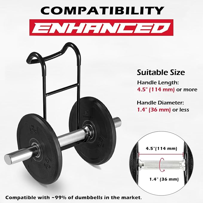 Upgraded 2-Pack Dumbbell Spotter Hooks for Barbell, 220 Ib Load Capacity Heavy Duty Dumbbell Hooks for Dumbbell Bench Press, Fitness Weightlifting, Chest & Shoulder Workouts with Wrist Straps