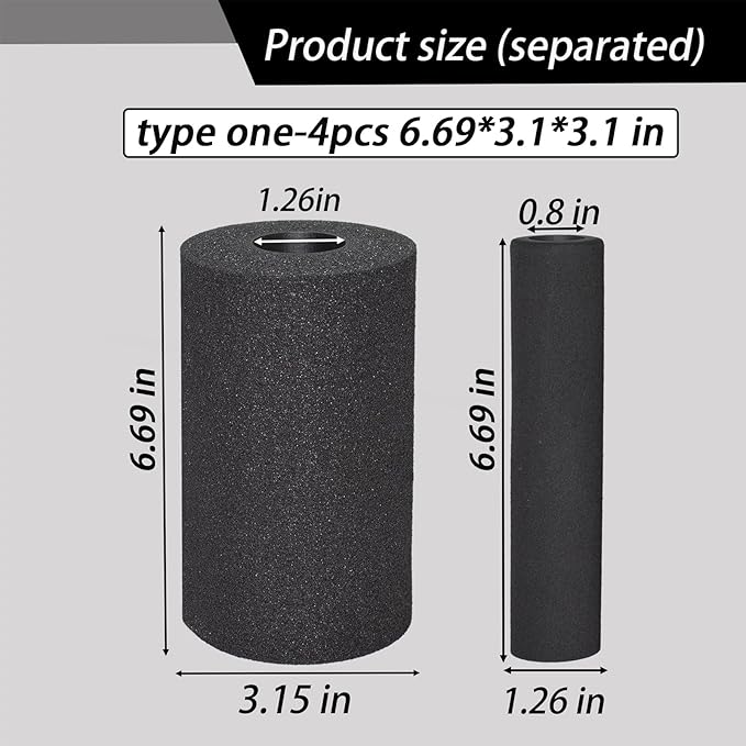 Foot Foam Pads Rollers Replacement Set for Home, Weight Bench Foam for Inversion Table Leg Tube,Sit Ups,Leg Curl Attachment/Extension