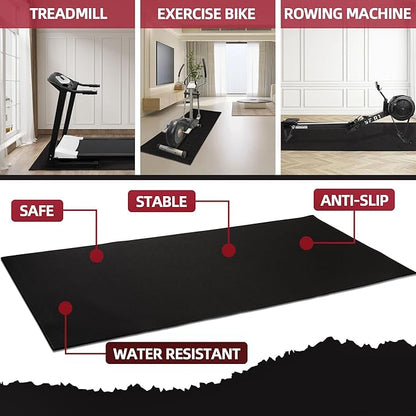 Signature Fitness High Density Home Gym Treadmill Exercise Bike Equipment Mat, 1/4" Thick, Multiple Sizes