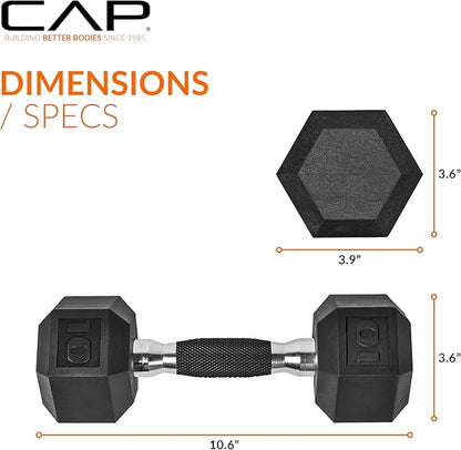 CAP Barbell Coated Dumbbell Set | 50lbs, 100lbs, 150lbs | Multiple Options