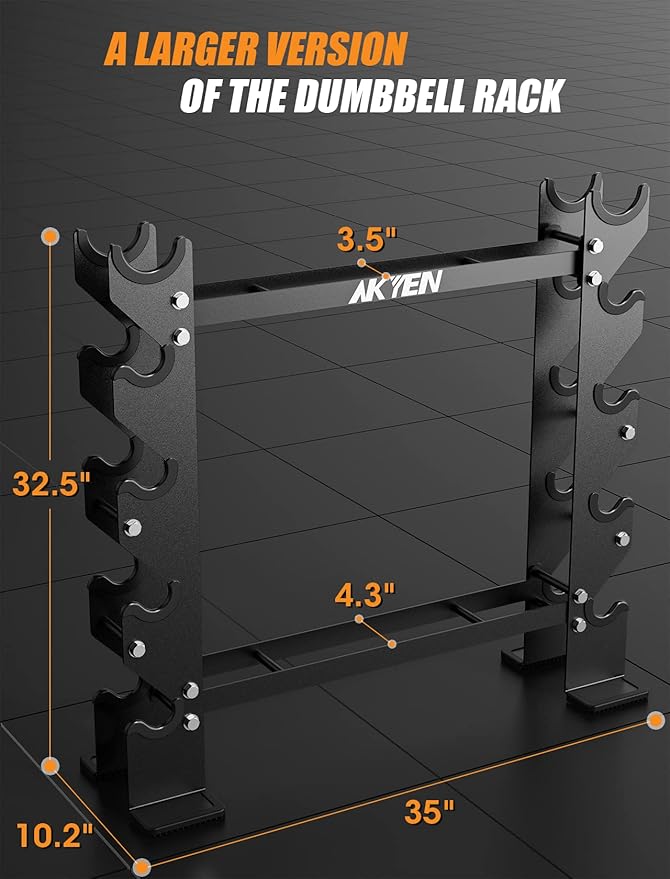 Dumbbell Rack Stand Only, Weight Rack for Dumbbells Heavy-Duty Home Gym(750LBS/1100LBS Weight Capacity) for Men & Women