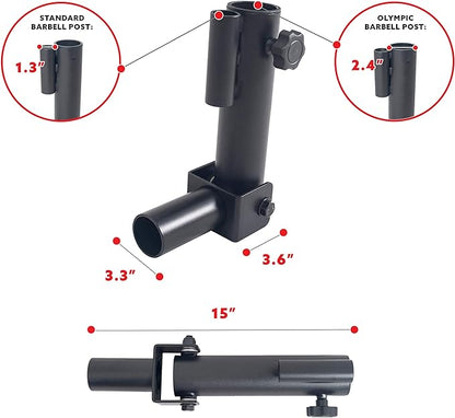 Sunny Health & Fitness Landmine Attachment for Power Racks and Cages - SF-XFA004