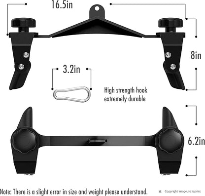 JFJ Home Gym Fitness Spreader Bar, Multi-Grip Wide LAT Pull Down Bar, Neutral Grip Handle, LAT Pulldown Attachments Long Bar for Cable Pulley System Mahine, T-bar Row Landmine Attachment