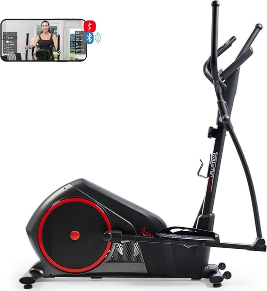 Sunny Health & Fitness Smart Endurance Elliptical Trainer w/Extended Stride, Home Cardio Exerciser & Full-Body Cross Training Machine, Exclusive SunnyFit App Bluetooth Link, Optional 14" & 18" Stride