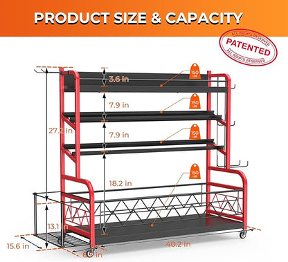 XXL Red Dumbbell Rack Weight Stand - Newly