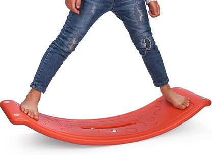 Dazmers Wooden Wobble Balance Board - For Kids, Toddlers, and Children to Improve Balance and Coordination - Sturdy Wooden Construction - Fun and Engaging Balancing Toy - classroom wobble board toys