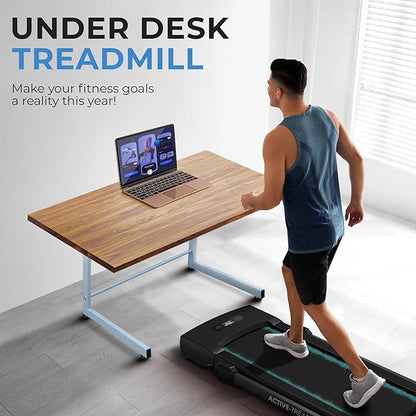 SereneLife Foldable 2 in1 Treadmill & Walking Pad with Remote Control, Compact Under Bed, 2.5 HP, App Support, Easy Assembly and Storage, for Walking or Jogging, 265lbs Capacity