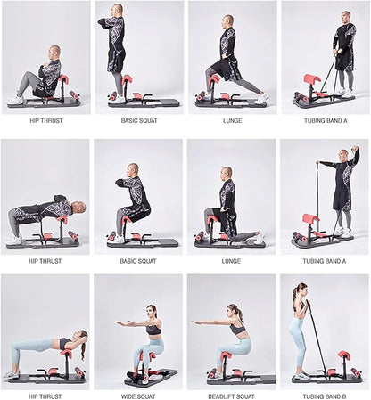 Hip Thrust Machine with High Resistance and Protectors 3D High