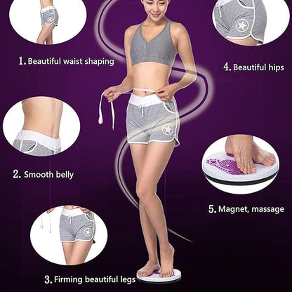 Ab Twist Waist Disc Board,Adjustable Waist Trainer Twisting Disc with Handles,Waist Slimming Balance Rotating Disc with Massage Foot Sole for Slimming Waist Arms Hips and Thighs