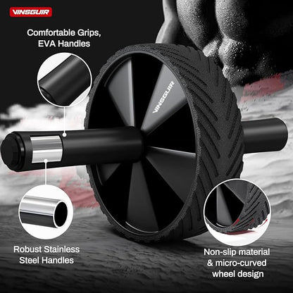 Vinsguir Ab Roller Wheel - Ab Workout Equipment for Difficult Abdominal & Core Strength Training, Home Gym Fitness Equipment, Exercise Wheel for Men Women