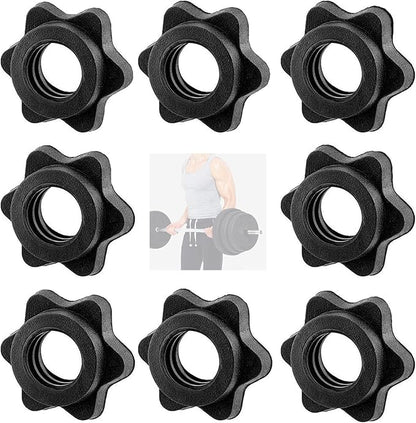 Dumbbell Collars 1 inch Dumbbell Hex Nut Barbell Collar Clamps Weight Clips for Dumbbells,Spinlock Collars for 1 Inch Standard Barbells Bars Sports Weight Lifting Fitness