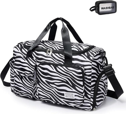 Small Gym Bag for Women, Travel Duffle Bag Carry On Weekender Bag with Shoe Compartment