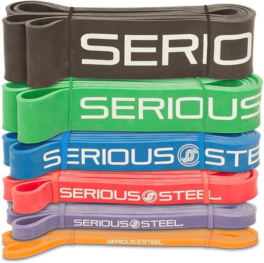 Serious Steel 41" Assisted Pull-up Band, Heavy Duty Resistance Band Sets, Stretching, Powerlifting, Resistance Training and Pull Up Assistance Bands