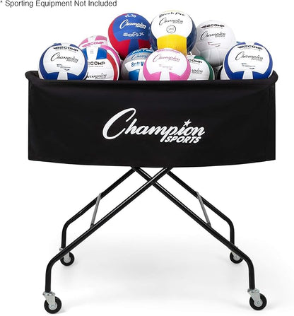 Champion Sports Volleyball Cart with Wheels, Premium Volleyball Equipment and Accessories